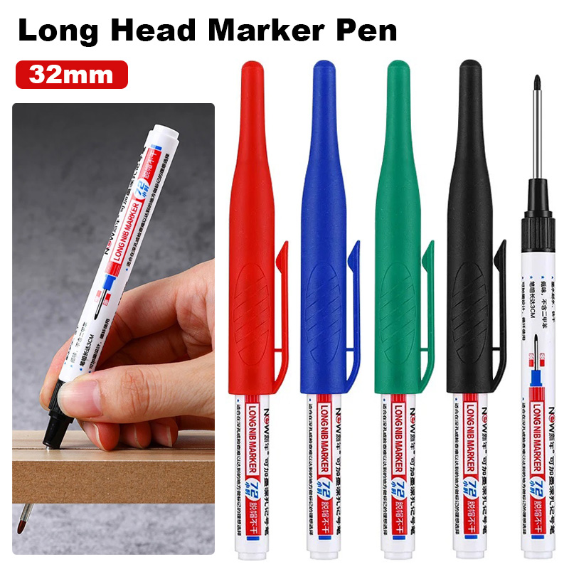 Garden Row Marker - 1/3 ชิ้น 32 มิลลิเมตรยาวหัว Marker ปากกาสี่สีขนาดใหญ่ความจุ