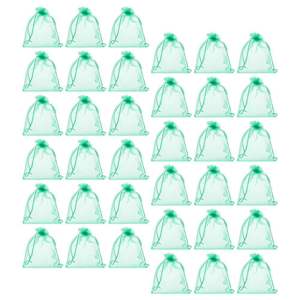 Garden Netting Cover - ถุงตาข่ายป้องกันผลไม้ 50 ชิ้น พร้อมเชือกรูด สำหรับองุ่น ส้ม