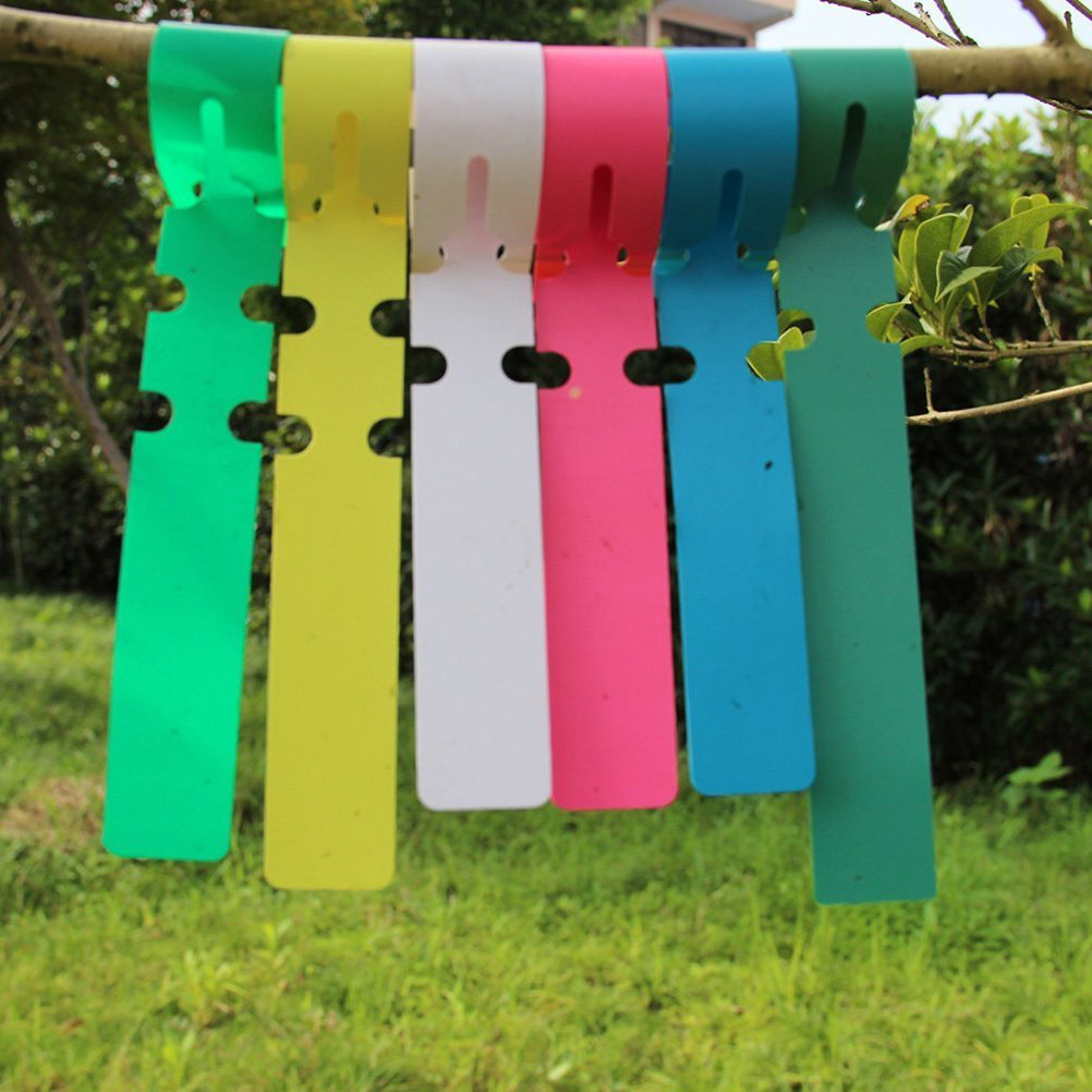 Garden Row Marker - ป้ายติดต้นไม้ PVC กันน้ำ 100 ชิ้น ป้ายพลาสติกทนรังสียูวีสำหรับสวน