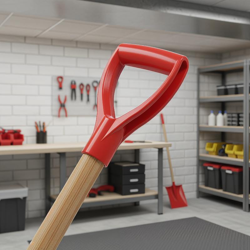 Gardening Tools Shovel - ด้ามจับพลาสติกทรง D/T สำหรับเปลี่ยนด้ามจอบสวน ด้ามจับจอบขุด ด้ามจับคราด สีแดง