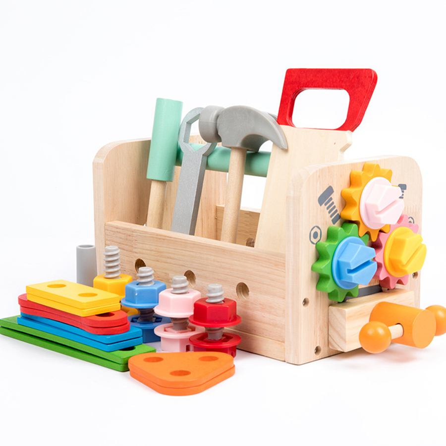 Gardening Tools Set Gift - เด็กเครื่องมือ Bench ชุดไม้ของเล่น Montessori ของเล่น Workbench