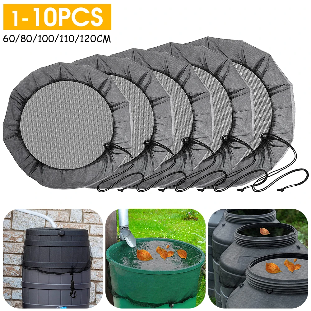 Garden Netting Cover - ที่คลุมถังน้ำฝนผ้าคลุมถังน้ำตาข่ายกันยุงตาข่ายคลุมสำหรับถังฝนที่เก็บน้ำฝนอุปกรณ์ในสวน