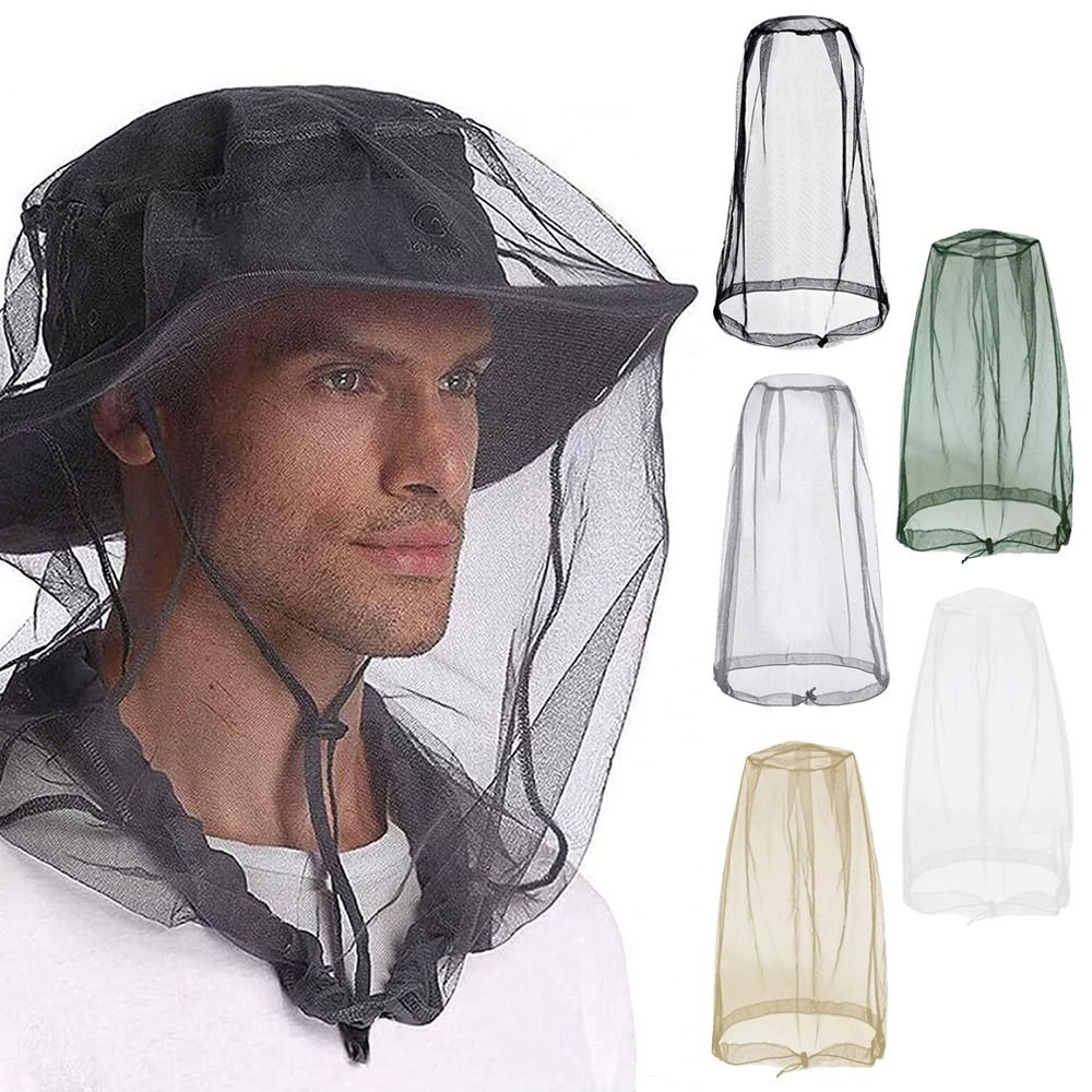 Garden Netting Cover - หมวกทำสวน ตาข่ายคลุมศีรษะกันยุง ระบายอากาศได้ดี น้ำหนักเบา หมวกตาข่ายคลุมศีรษะ หมวกกันยุง