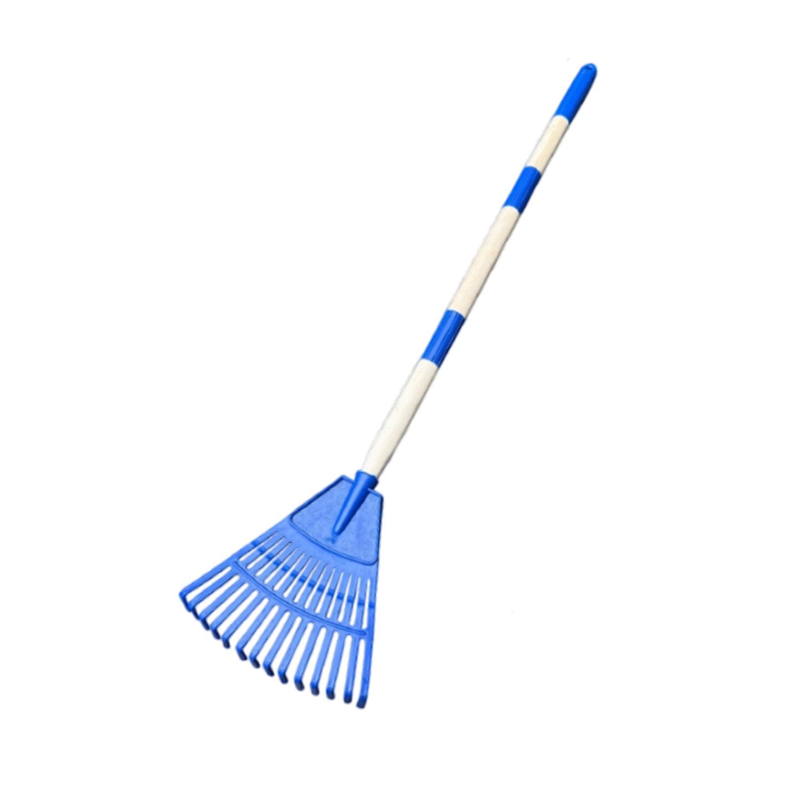 Gardening Tools For 10 Year Olds - คราดใบไม้ขนาดเล็ก 3 ท่อน ทำจากเหล็ก ออกแบบตามหลักสรีรศาสตร์ พร้อมด้ามจับยาว