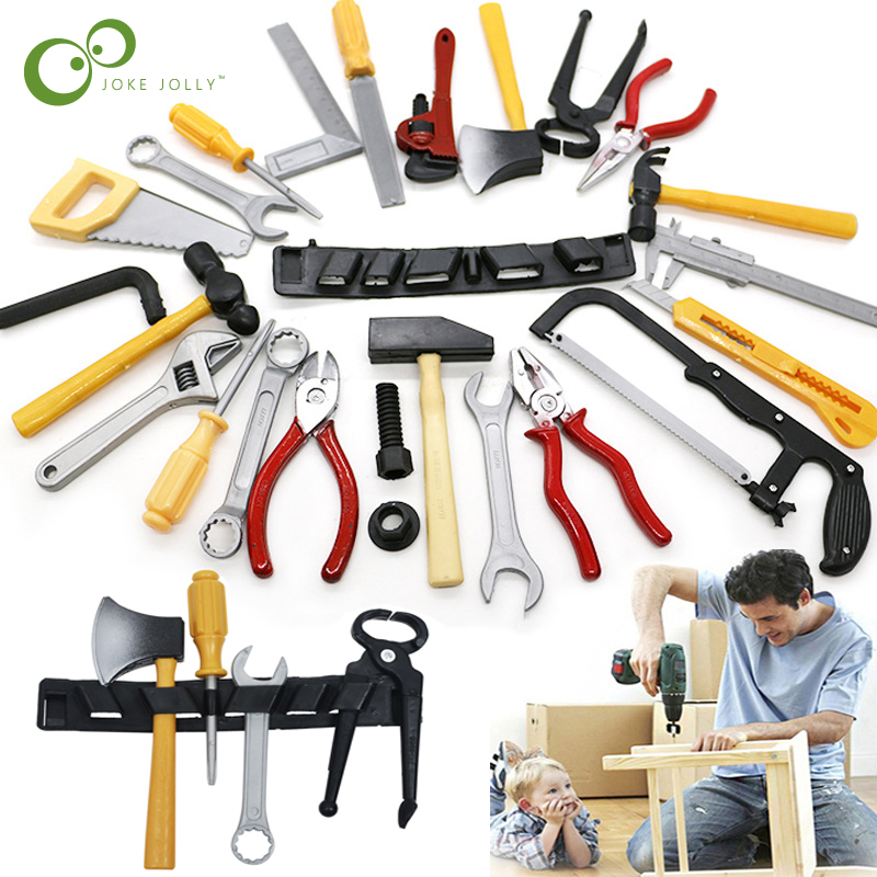 Gardening Tools For 10 Year Olds - 14 ชิ้น/ล็อตจำลองซ่อมชุดเครื่องมือเด็กแกล้งเล่นเด็กปลอดภัยพลาสติกเครื่องมือบำรุงรักษาไขควงของเล่นเด็ก TMZ