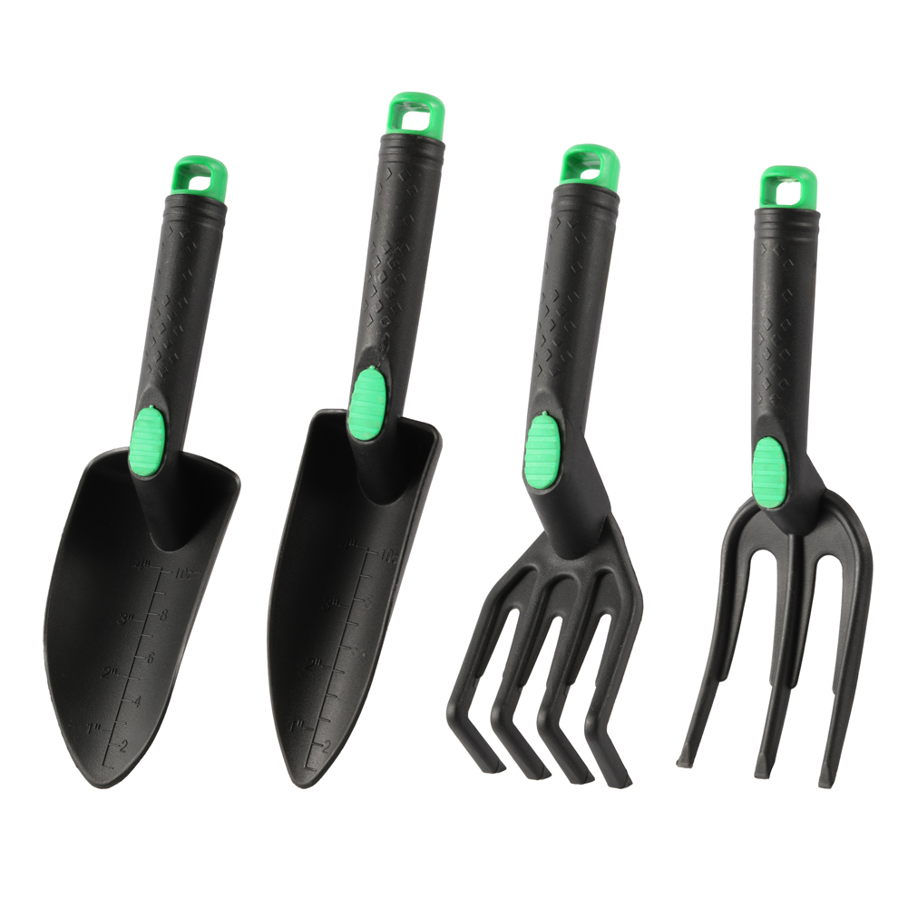 Gardening Tools Shovel - ชุดเครื่องมือพลั่วสวน 4 ชิ้น คลายดิน ปลายคราด พลั่วกลม