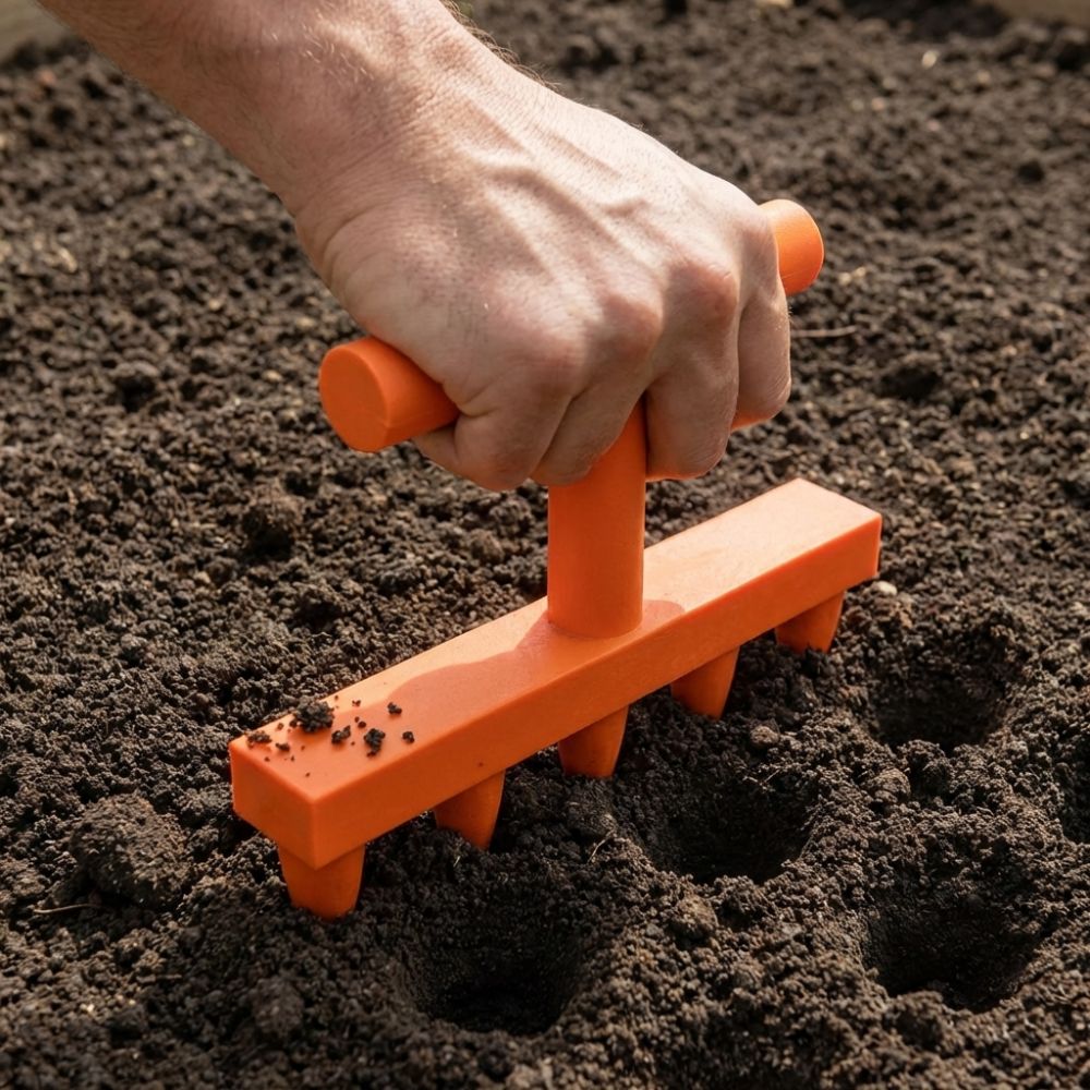 เครื่องมือเจาะดินพลาสติกแบบใช้ - Garden Row Marker บทวิจารณ์และราคา
