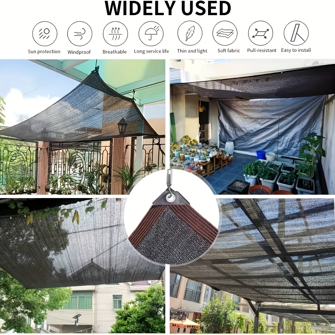 2-15MสีดําบังแดดสุทธิSun Shade - Garden Netting Cover บทวิจารณ์และราคา